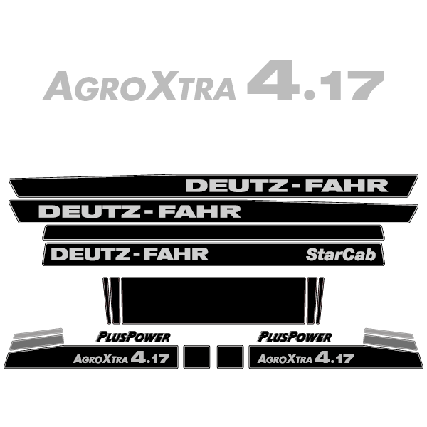 Deutz-Fahr AgroXtra 4.17 tractor decal aufkleber adesivo sticker set replacement decal set