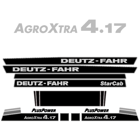 Deutz-Fahr AgroXtra 4.17 tractor decal aufkleber adesivo sticker set replacement decal set
