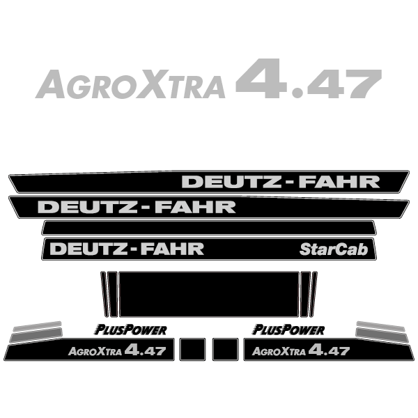 Deutz-Fahr AgroXtra 4.47 tractor decal aufkleber adesivo sticker set replacement decal set