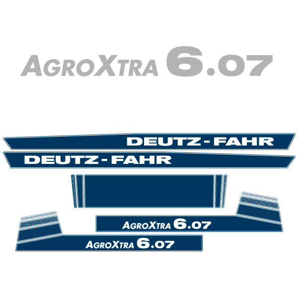 Deutz-Fahr AgroXtra 6.07 tractor decal aufkleber adesivo sticker set replacement decal set
