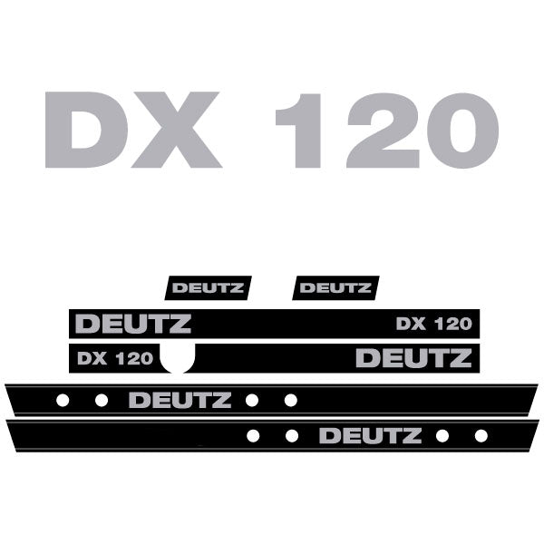 Deutz DX 120 tractor decal aufkleber adesivo sticker set replacement decal set