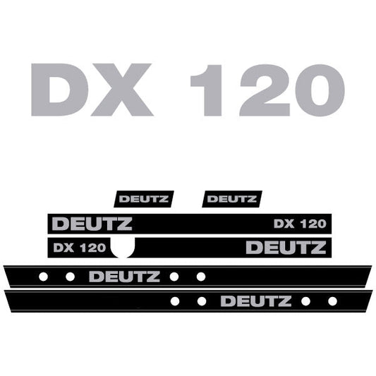 Deutz DX 120 tractor decal aufkleber adesivo sticker set replacement decal set