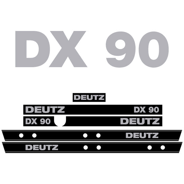 Deutz DX 90 tractor decal aufkleber adesivo sticker set replacement decal set