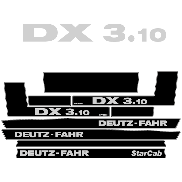 Deutz-Fahr DX 3.10 tractor decal aufkleber adesivo sticker set replacement decal set