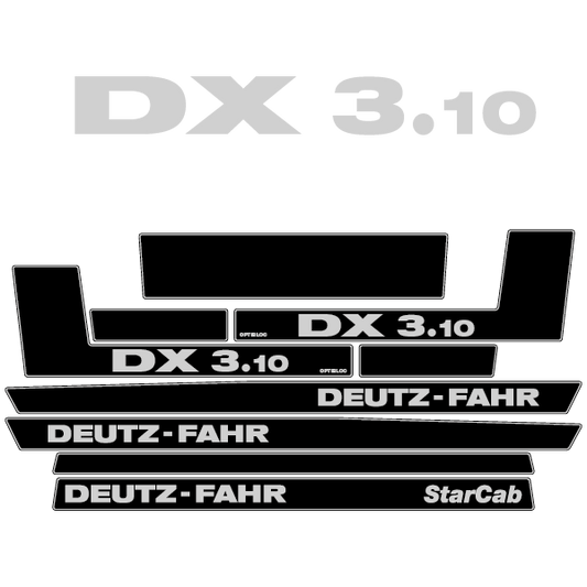 Deutz-Fahr DX 3.10 tractor decal aufkleber adesivo sticker set replacement decal set
