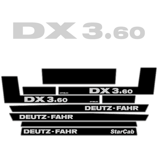 Deutz-Fahr DX 3.60 tractor decal aufkleber adesivo sticker set replacement decal set
