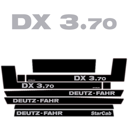 Deutz-Fahr DX 3.70 tractor decal aufkleber adesivo sticker set replacement decal set