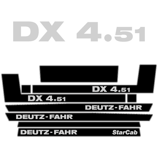 Deutz-Fahr DX 4.51 tractor decal aufkleber adesivo sticker set replacement decal set