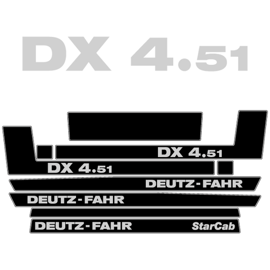 Deutz-Fahr DX 4.51 tractor decal aufkleber adesivo sticker set replacement decal set