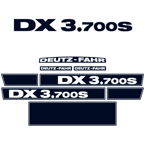 Deutz-Fahr DX 3.700 S tractor decal aufkleber adesivo sticker set replacement decal set