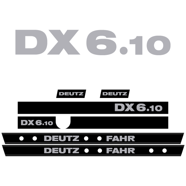 Deutz-Fahr DX 6.10 tractor decal aufkleber adesivo sticker set replacement decal set