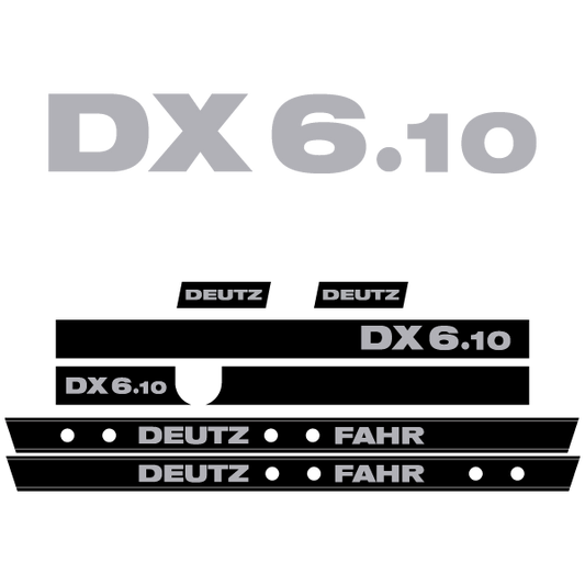 Deutz-Fahr DX 6.10 tractor decal aufkleber adesivo sticker set replacement decal set