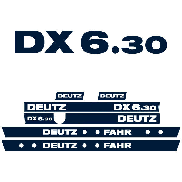 Deutz-Fahr DX 6.30 tractor decal aufkleber adesivo sticker set replacement decal set