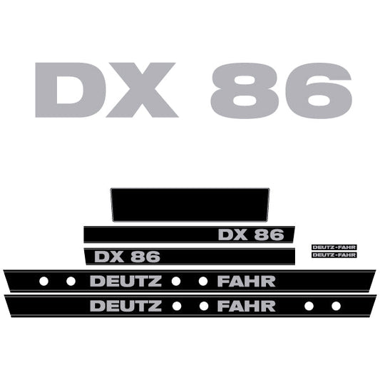 Deutz-Fahr DX 86 tractor decal aufkleber adesivo sticker set replacement decal set