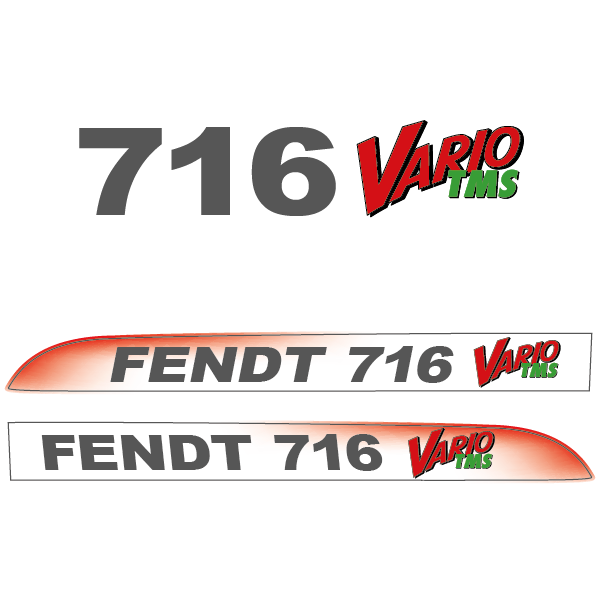Fendt 716 Vario TMS tractor decal aufkleber adesivo sticker set replacement decal set