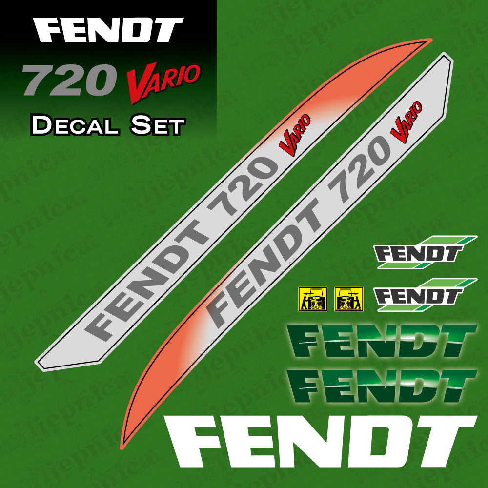Fendt 720 Vario 2015 tractor decal aufkleber adesivo sticker set