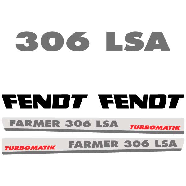 Fendt Farmer 306 LSA tractor decal aufkleber sticker set replacement decal set