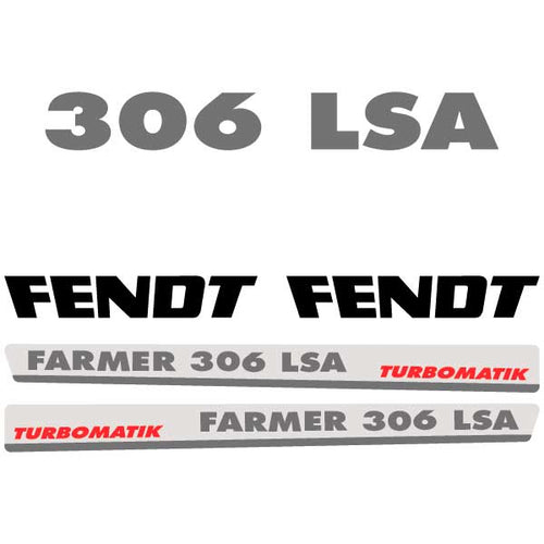 Fendt Farmer 306 LSA tractor decal aufkleber sticker set replacement decal set
