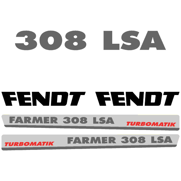 Fendt Farmer 308 LSA tractor decal aufkleber adesivo sticker set replacement decal set