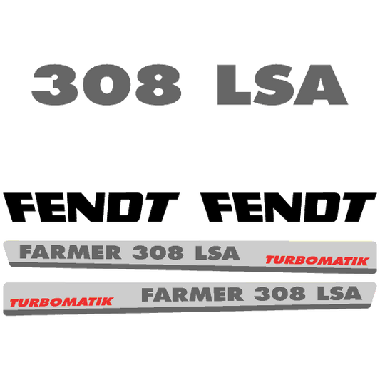 Fendt Farmer 308 LSA tractor decal aufkleber adesivo sticker set replacement decal set
