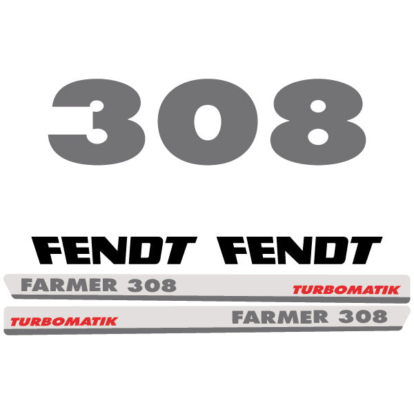 Fendt Farmer 308 tractor decal aufkleber adesivo sticker set replacement decal set