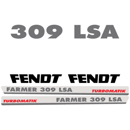 Fendt Farmer 309 LSA tractor decal aufkleber sticker set replacement decal set