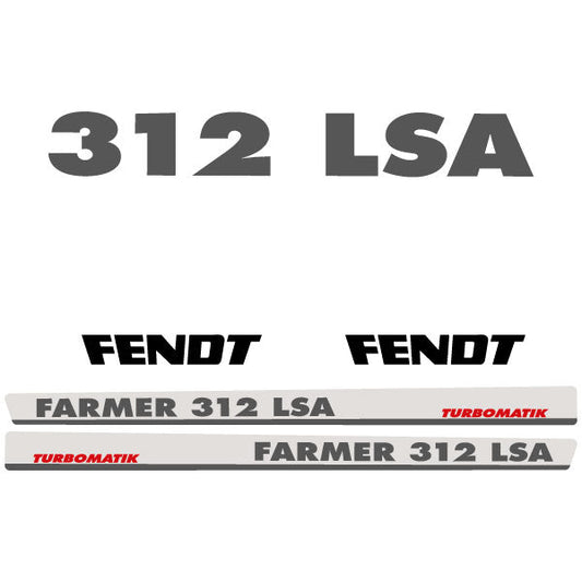 Fendt Farmer 312 LSA tractor decal aufkleber adesivo sticker set replacement decal set