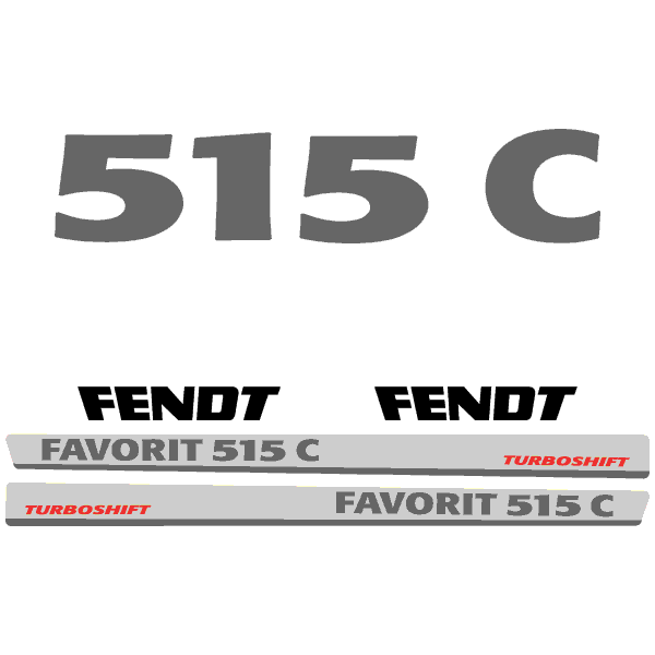 Fendt Favorit 515 C Turboshift Tractor Aftermarket Decal Set – Aufkleber Sticker Kit, 4.11 Brand, Made In Croatia