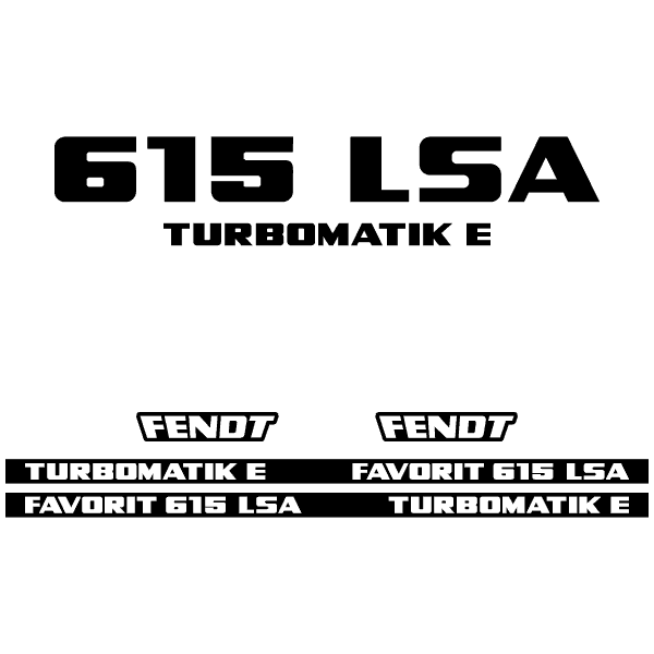 Fendt Favorit 615 LSA TURBOMATIK E tractor decal aufkleber adesivo sticker set replacement decal set