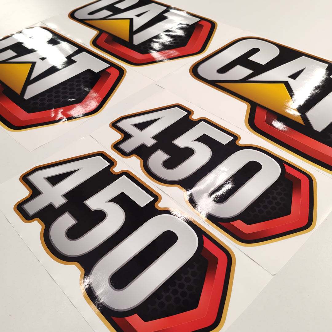 CAT Caterpillar 432 / 434 / 440 / 444 / 450 Backhoe Loader Replacement Decal Set