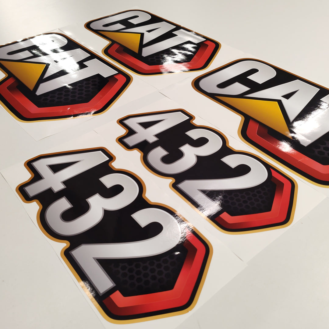 CAT Caterpillar 432 / 434 / 440 / 444 / 450 Backhoe Loader Replacement Decal Set