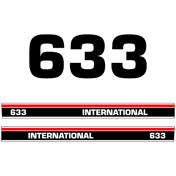 International 633 tractor decal aufkleber sticker set replacement decal set