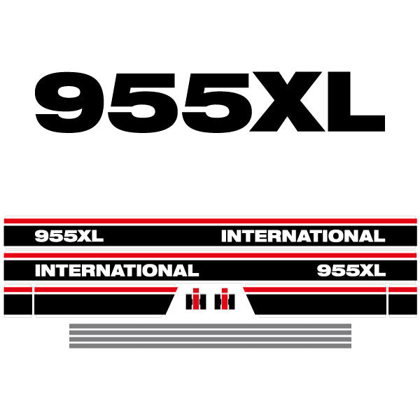 International 955 XL tractor decal aufkleber sticker set replacement decal set