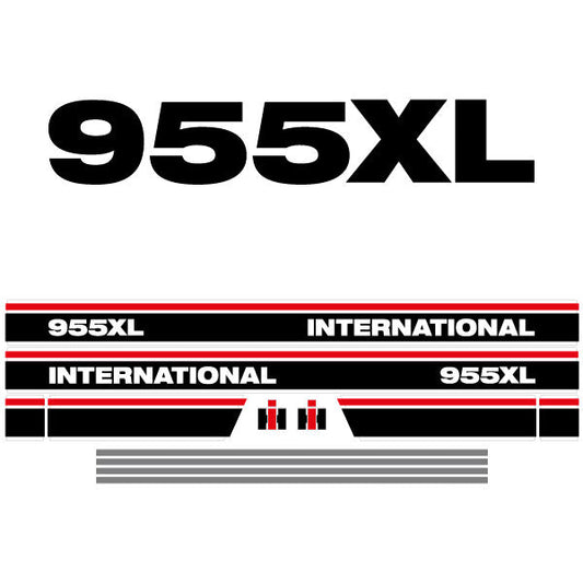 International 955 XL tractor decal aufkleber sticker set replacement decal set