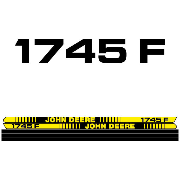 John Deere 1745 F Tractor Decal (Sticker) Set replacement decal set