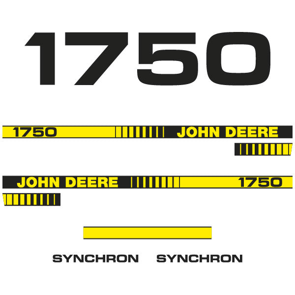 John Deere 1750 Tractor Decal (Sticker) Set replacement decal set