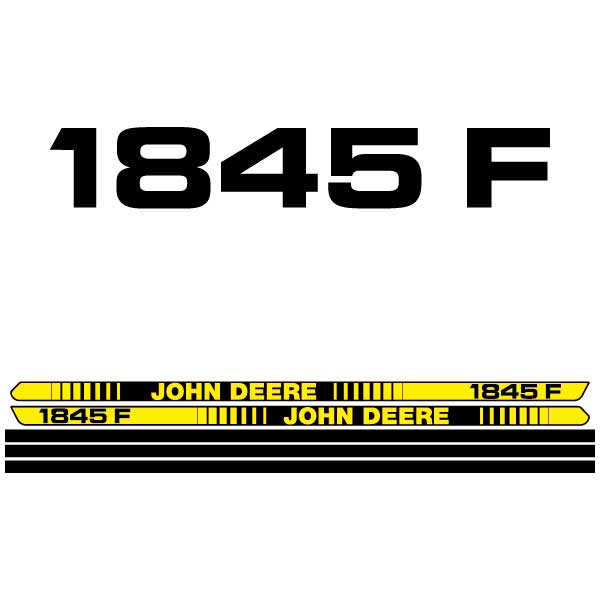 John Deere 1845 F Tractor Decal (Sticker) Set replacement decal set