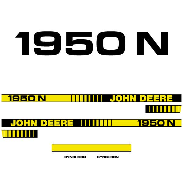 John Deere 1950 N Tractor Decal (Sticker) Set replacement decal set