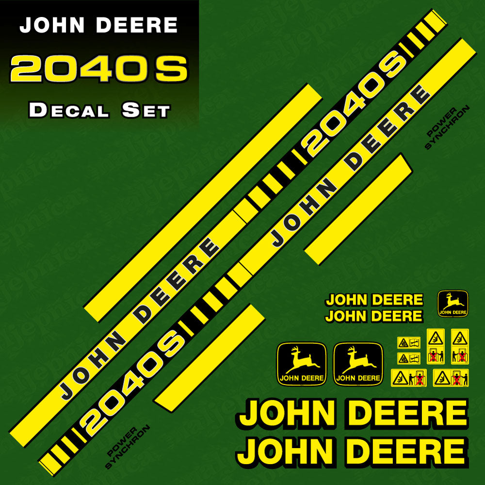 John Deere 2040 S Tractor Decal (Sticker) Set replacement decal set