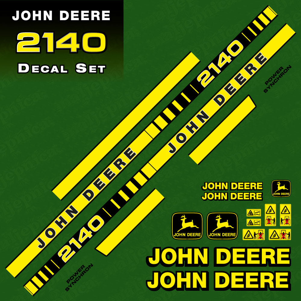 John Deere 2140 Tractor Decal (Sticker) Set replacement decal set