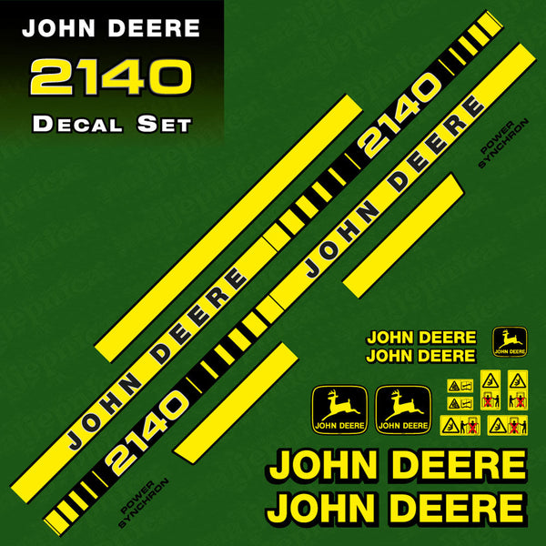 John Deere 2140 Tractor Decal (Sticker) Set replacement decal set