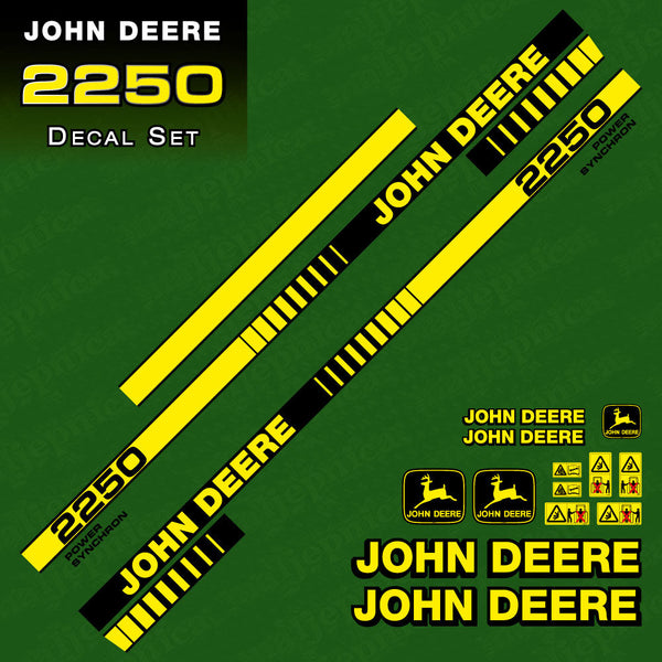 John Deere 2250 Tractor Decal (Sticker) Set replacement decal set