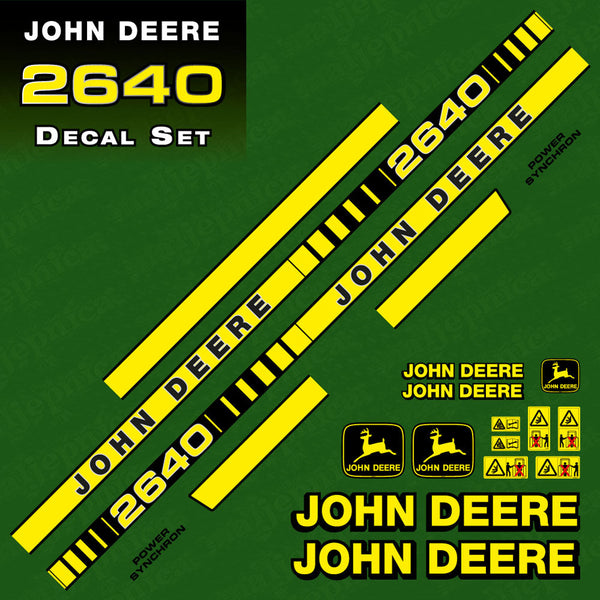 John Deere 2640 tractor decal aufkleber sticker set replacement decal set