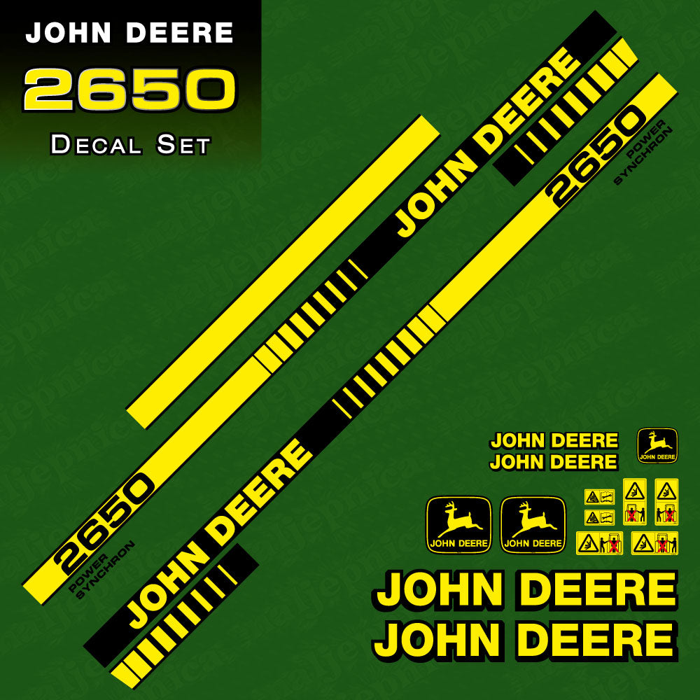 John Deere 2650 tractor decal aufkleber adesivo sticker set replacement decal set