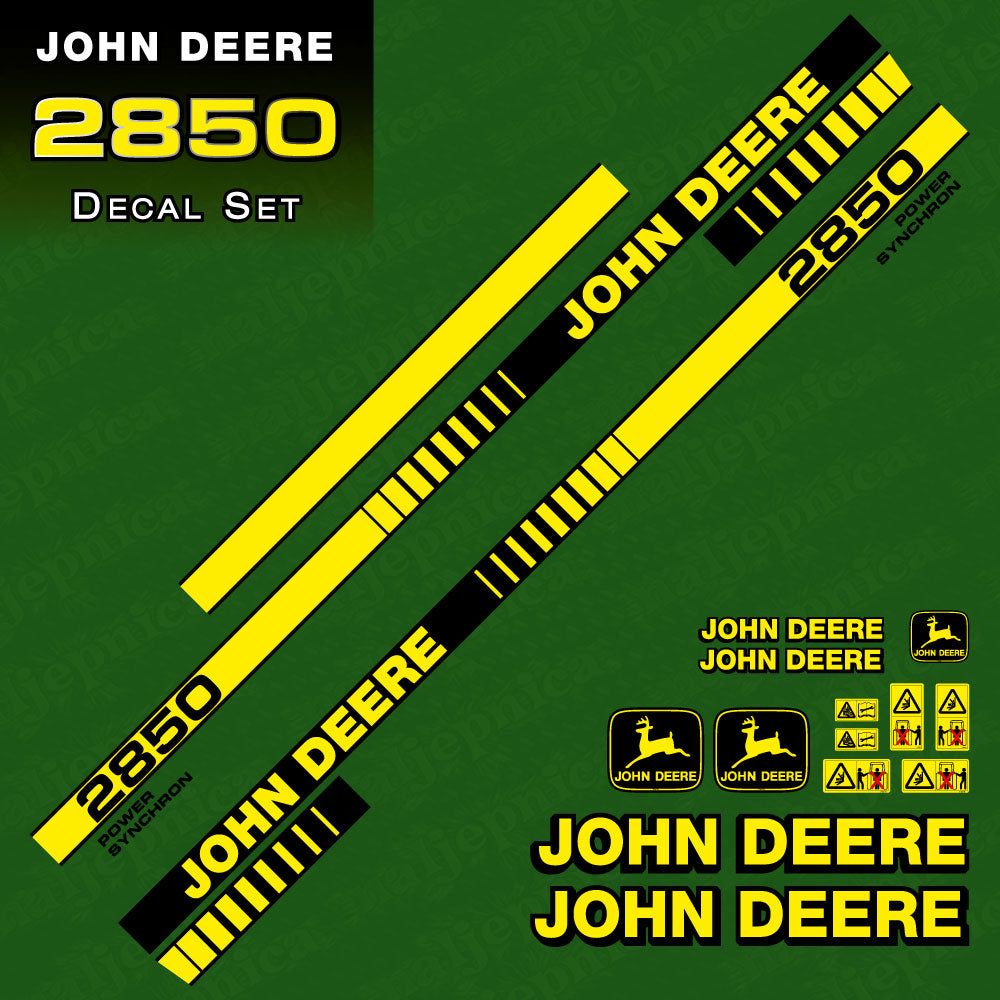 John Deere 2850 Tractor Decal (Sticker) Set replacement decal set