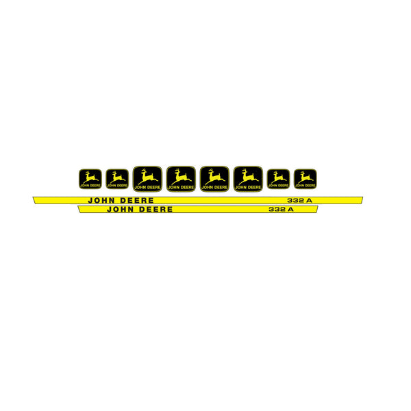 John Deere 332 A Tractor Decal (Sticker) Set replacement decal set