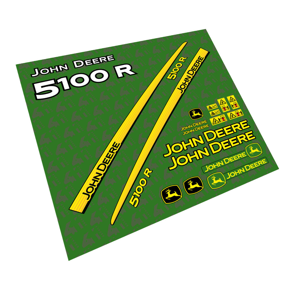 John Deere 5100 R Tractor Decal (Sticker) Set replacement decal set