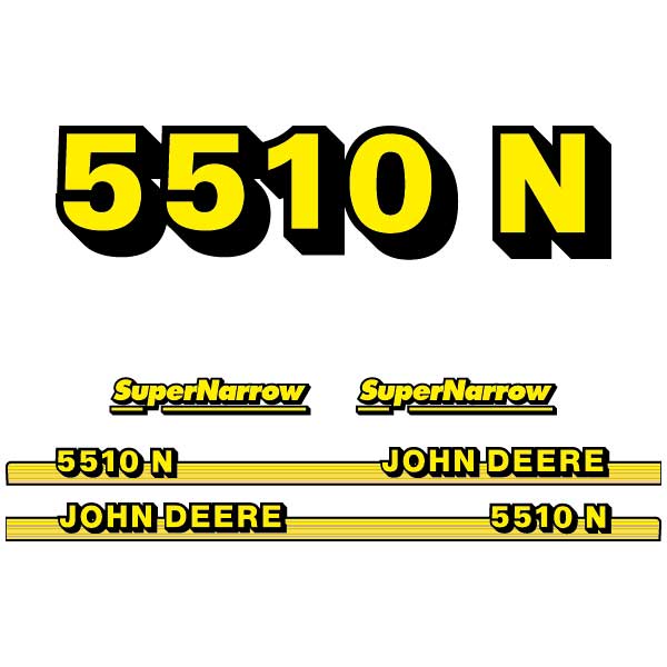 John Deere 5510 N tractor decal aufkleber adesivo sticker set replacement decal set
