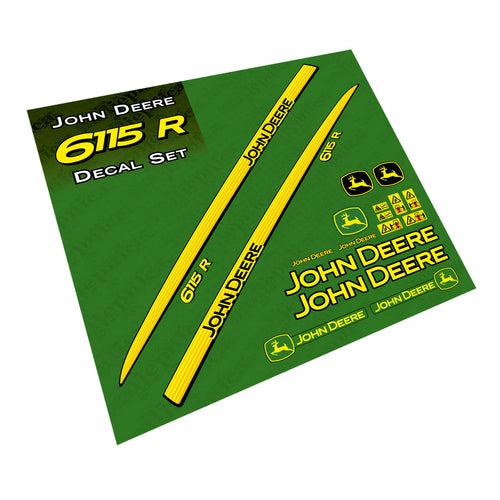 John Deere 6115 R Tractor Decal (Sticker) Set replacement decal set