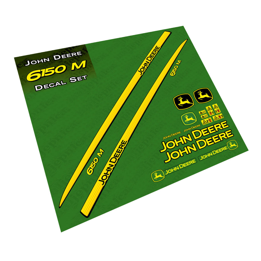 John Deere 6150 M Tractor Decal (Sticker) Set replacement decal set